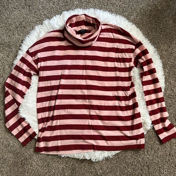 J. Crew Striped Turtleneck Cotton Womens Size Medium - Picture 1 of 5